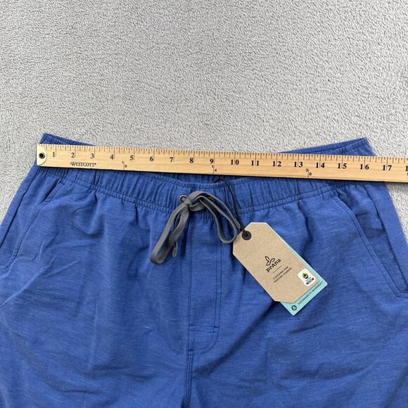 NEW Prana L Mens 8" Metric E-Waist Board Shorts‎ Blue Swim UPF50+ - Picture 7 of 13